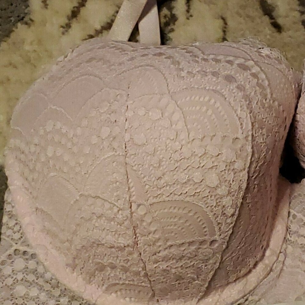 VICTORIA'S SECRET Gray Crochet Lace Logo Band GW2 - Picture 4 of 8